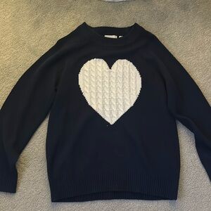 Mia & Tess Size Small Valentine’s Navy Blue Sweater